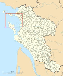 Localisation du Pertuis d'Antioche en Charente-Maritime.