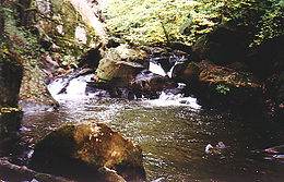 La Dronne au Saut du Chalard à Champs-Romain.